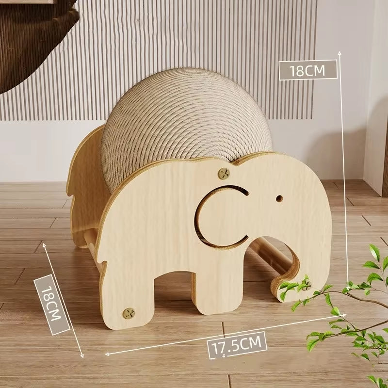 Cat Scratcher Toy Cat Scratching Ball Toy Natural Sisal Rope Cat Scratching Ball Scratcher with Ball Cat Exercise Wheel for Cats