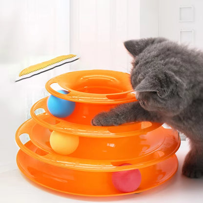 Cat Rotary Table Self Hi Tower Toy Three or Four Layer Multi Style Selection Puzzle Track Pets Training Supplies Accessories