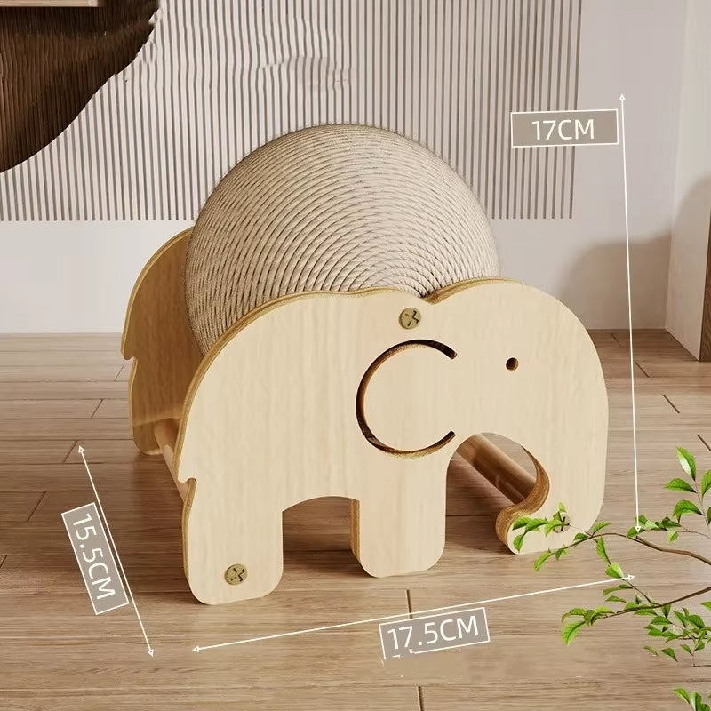 Cat Scratcher Toy Cat Scratching Ball Toy Natural Sisal Rope Cat Scratching Ball Scratcher with Ball Cat Exercise Wheel for Cats